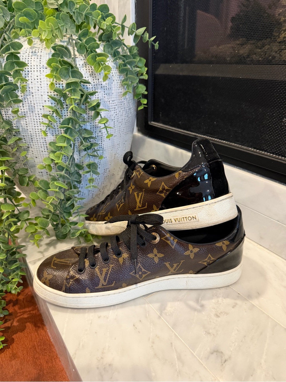 Louis Vuitton Monogram Low-Top Sneakers in Brown
